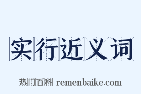 实行近义词是什么意思的图片